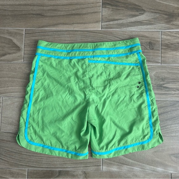 Athleta Green and Blue Board Shorts - Picture 2 of 4